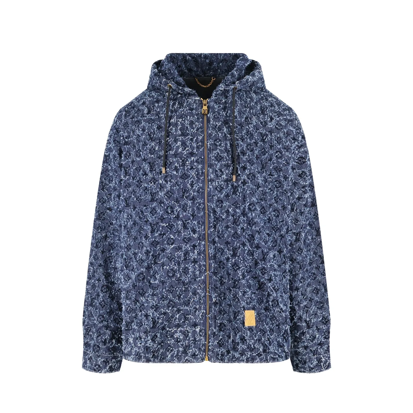 🅿️810 1v 25FW hooded fringed denim jacket. Purchased from ZP for the first time. The vintage siro jacquard sheer fabric is washed and polished with sand and gravel to form an aged texture. The color is too natural. The whole dress does not cut corners. The minimum size is 3 pounds. Heavy jacquard fringe craftsmanship creates the ultimate artistic sense. You can see how complex the craftsmanship of this dress is when you look at the actual thing. The leather tag on the hem has an iron mold pattern in the same color, and it is made of genuine first-layer cowhide suede, which distinguishes it from the vague versions on the market. The lacquered copper bright lettering is clear and delicate, environmentally friendly, fixed and spray-dyed. The sewing tube inside the clothes is hemmed with threads. The workmanship is fine and perfectly restored. It beats all versions on the market instantly. Size:46-48-50-52